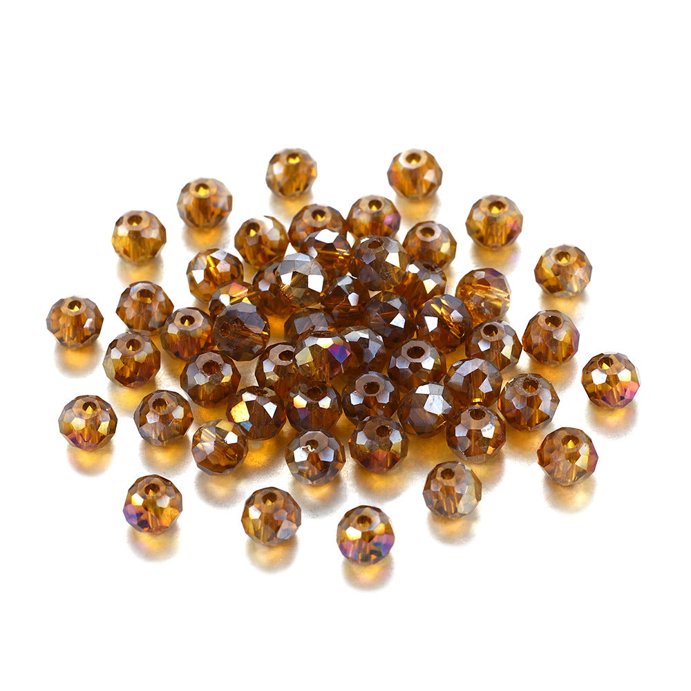 Cuentas de ruedas de vidrio de 100 piezas de 100 piezas al por mayor de 6 mm